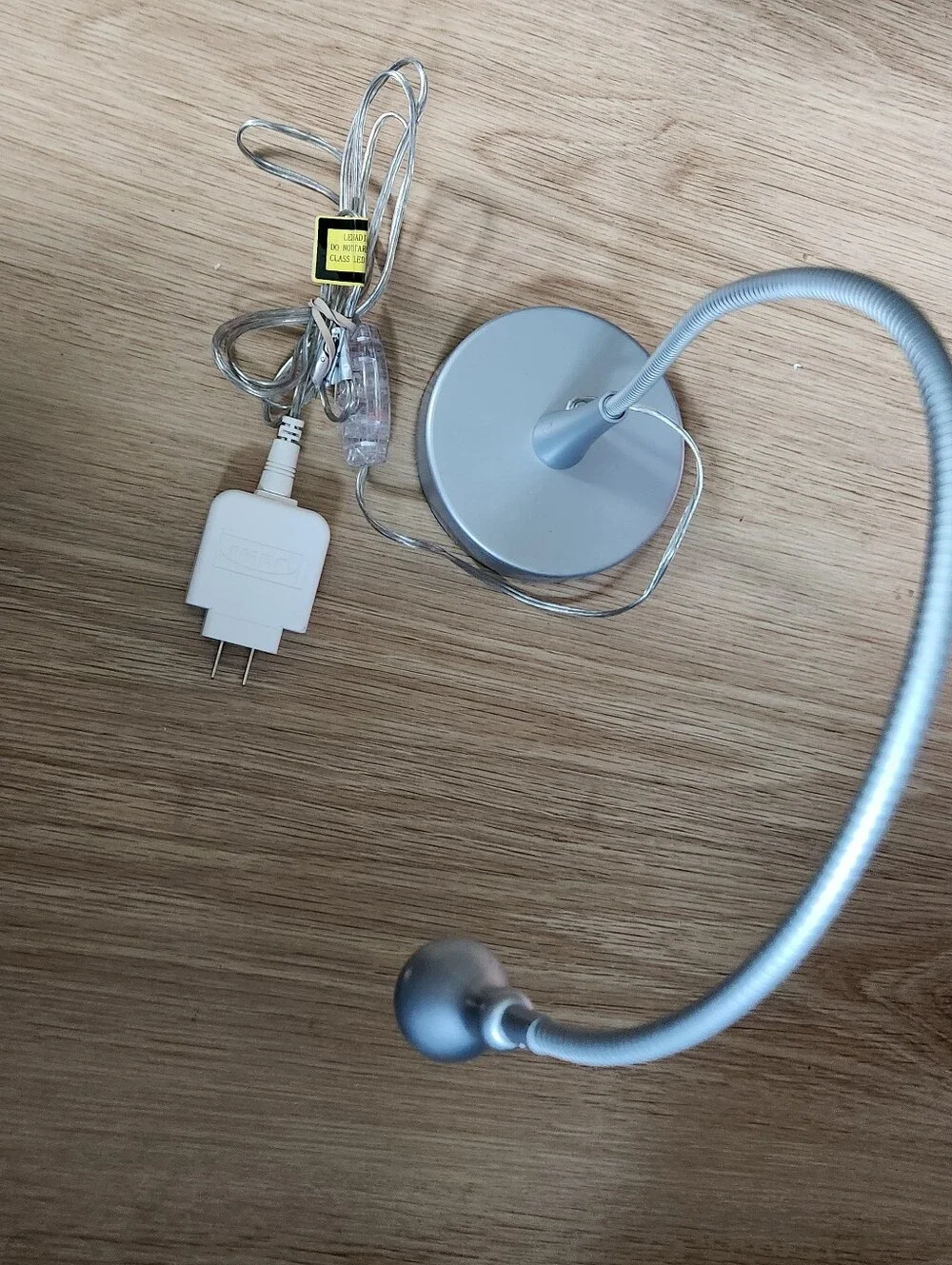 Ikea Jansjo Silver / Gray Gloss Metallic LED light